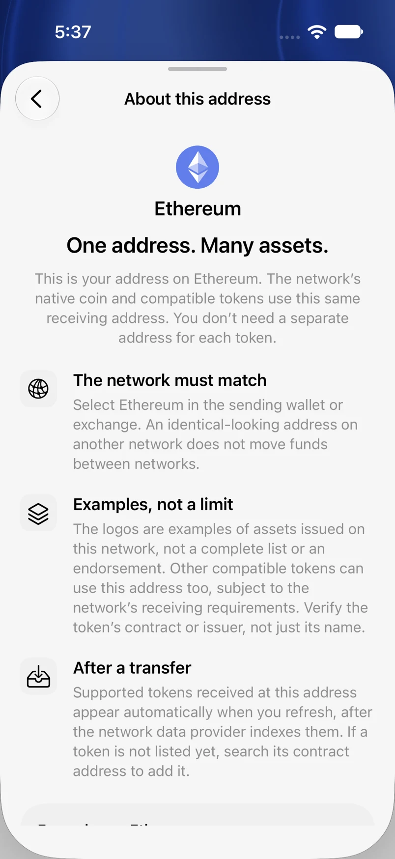 What does “and more” mean on Receive? in the current Oath app